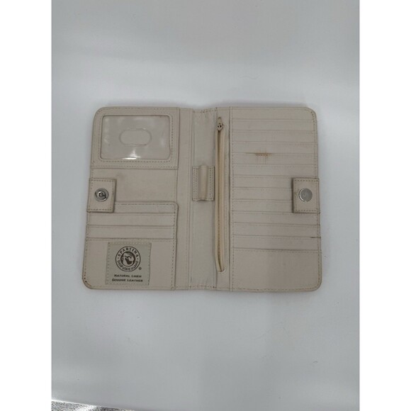 Spartina 449 Daufuskie Island Floral Snap Wallet Linen Print Leather Bifold - Picture 7 of 10